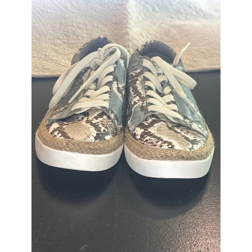 Crown Vintage Snakeskin Sneakers‎ Espadrille Platform Casual Shoes Women's